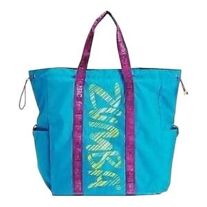 Zumba Fast Dash Tote Bag Enamel Blue Nylon Gym Bag Dance Workout